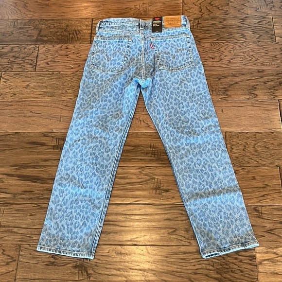 Levi's High Rise Light Blue Animal Print Jeans - Picture 2 of 16